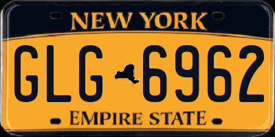 NY license plate GLG6962