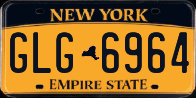 NY license plate GLG6964
