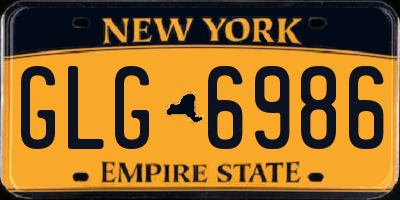 NY license plate GLG6986