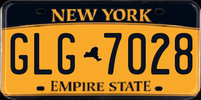 NY license plate GLG7028