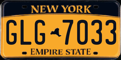 NY license plate GLG7033