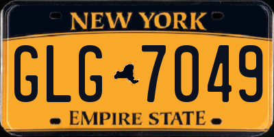 NY license plate GLG7049