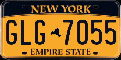 NY license plate GLG7055