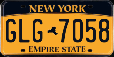 NY license plate GLG7058