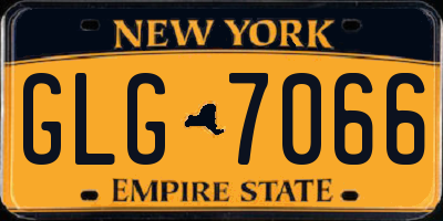 NY license plate GLG7066