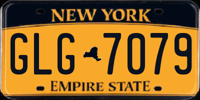 NY license plate GLG7079