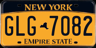 NY license plate GLG7082