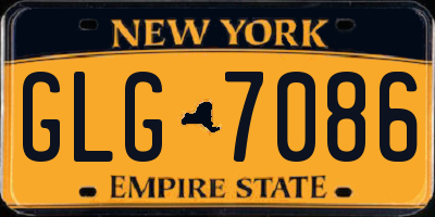 NY license plate GLG7086