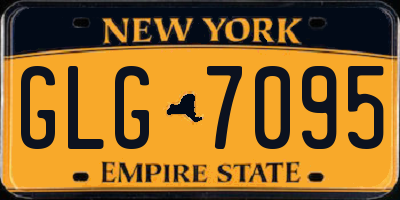 NY license plate GLG7095