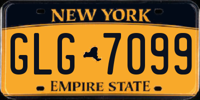 NY license plate GLG7099
