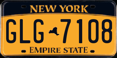 NY license plate GLG7108