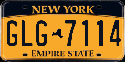 NY license plate GLG7114