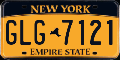 NY license plate GLG7121