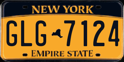 NY license plate GLG7124