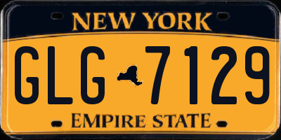 NY license plate GLG7129