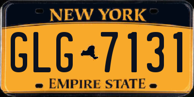 NY license plate GLG7131