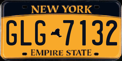 NY license plate GLG7132