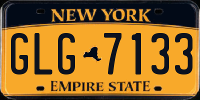 NY license plate GLG7133