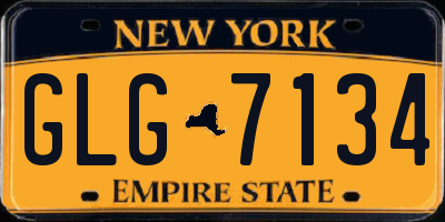 NY license plate GLG7134