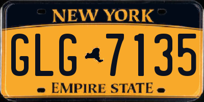 NY license plate GLG7135