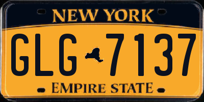 NY license plate GLG7137