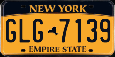 NY license plate GLG7139