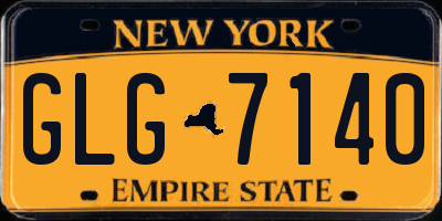 NY license plate GLG7140