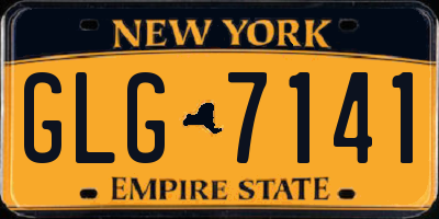 NY license plate GLG7141