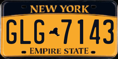 NY license plate GLG7143