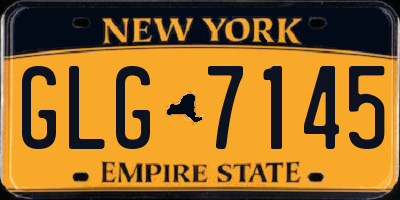 NY license plate GLG7145