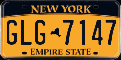 NY license plate GLG7147