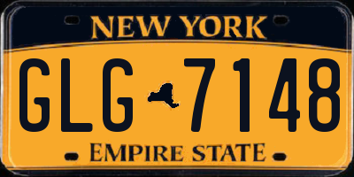NY license plate GLG7148