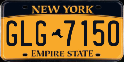 NY license plate GLG7150