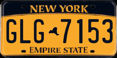NY license plate GLG7153