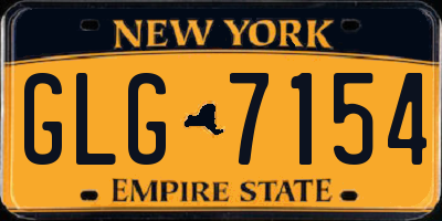 NY license plate GLG7154
