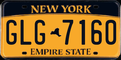 NY license plate GLG7160