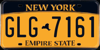 NY license plate GLG7161