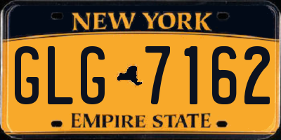 NY license plate GLG7162
