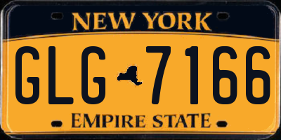 NY license plate GLG7166