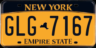 NY license plate GLG7167