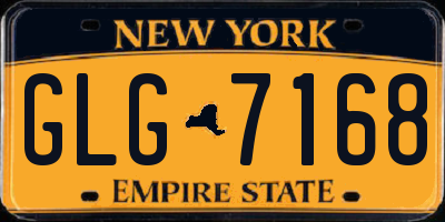 NY license plate GLG7168