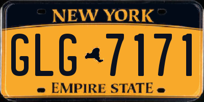 NY license plate GLG7171