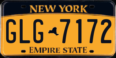 NY license plate GLG7172