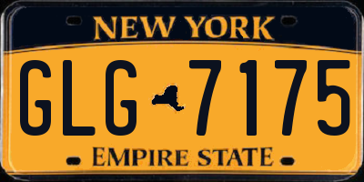 NY license plate GLG7175