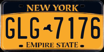 NY license plate GLG7176