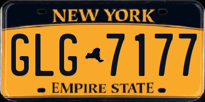 NY license plate GLG7177