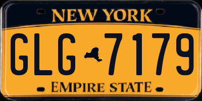 NY license plate GLG7179