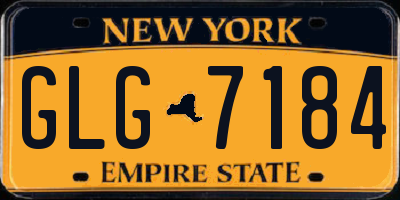 NY license plate GLG7184