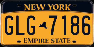 NY license plate GLG7186
