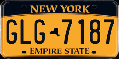 NY license plate GLG7187